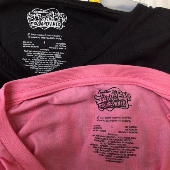 2-Pack SpongeBob Juniors Short & Long Sleeve Tees - Picture 9 of 9